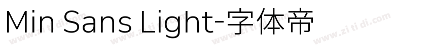 Min Sans Light字体转换